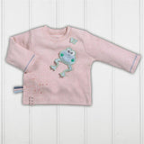 Organic sweatshirt met lange mouwen roze