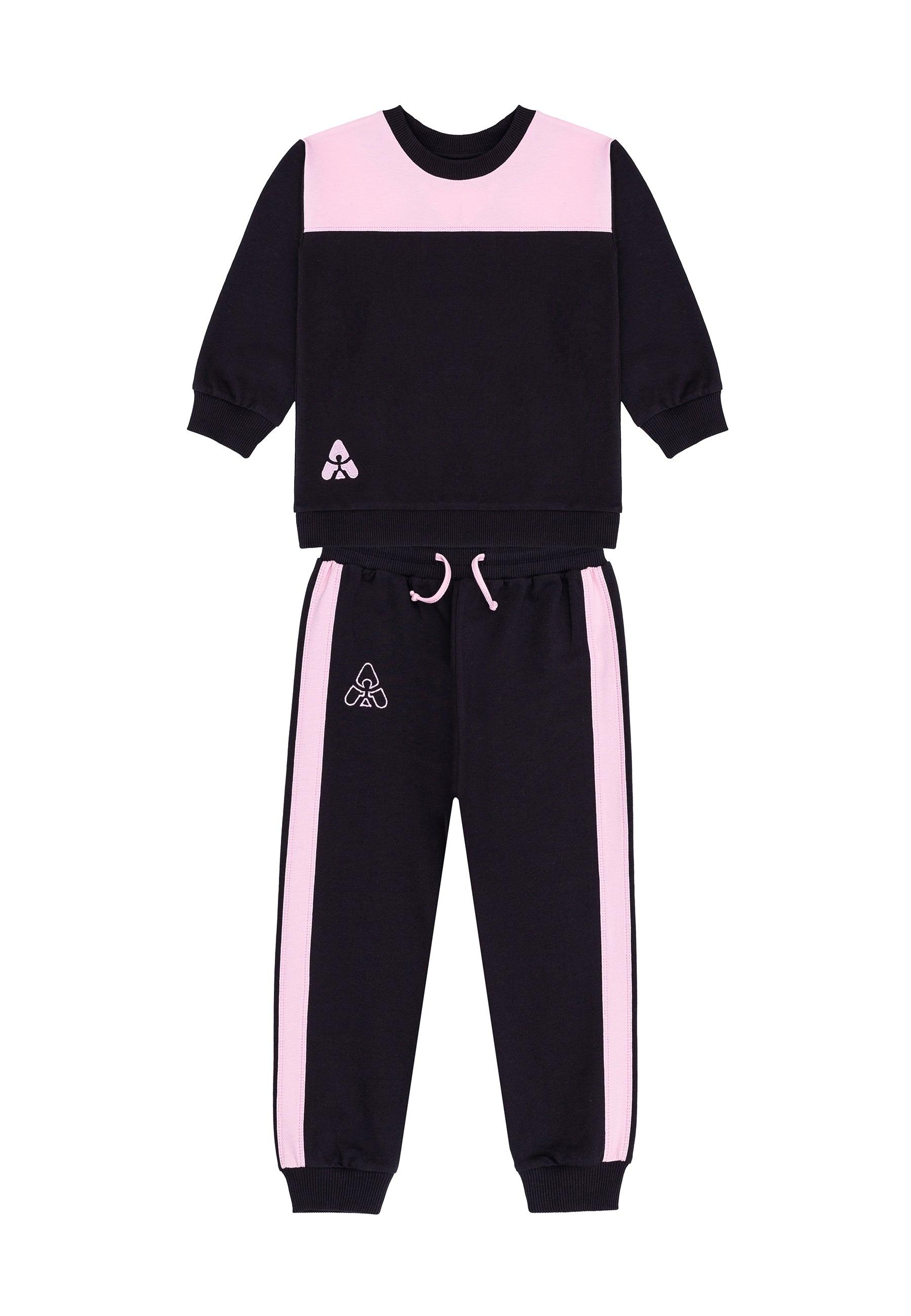 Gami - Joggingpak met roze zijstreep - Alisé kids