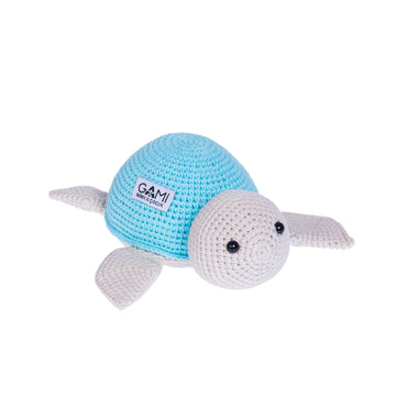 Handmade crochet stuffed turtle