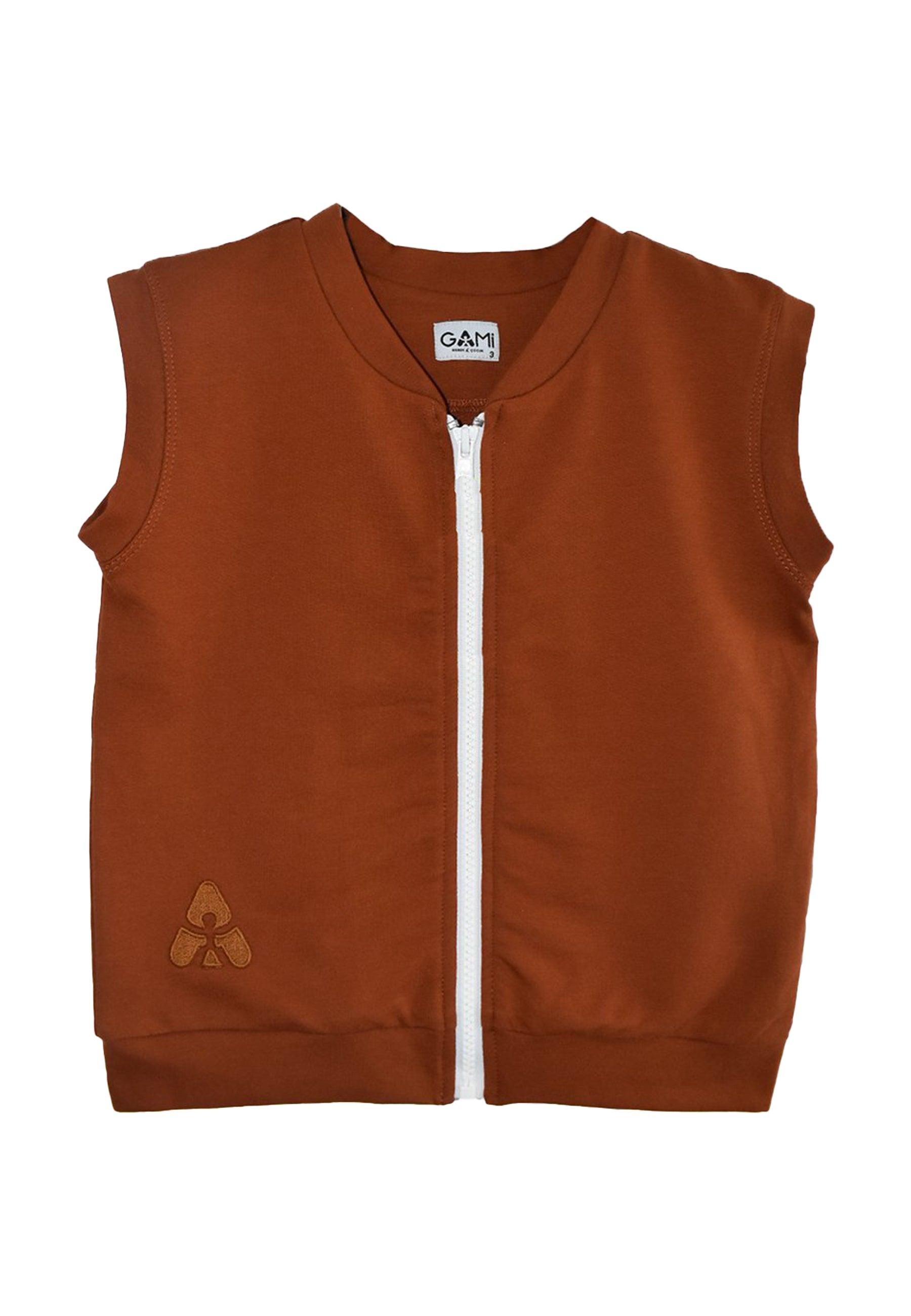 Gami - Kindervest zonder mouwen cinnamon bruin - Alisé kids