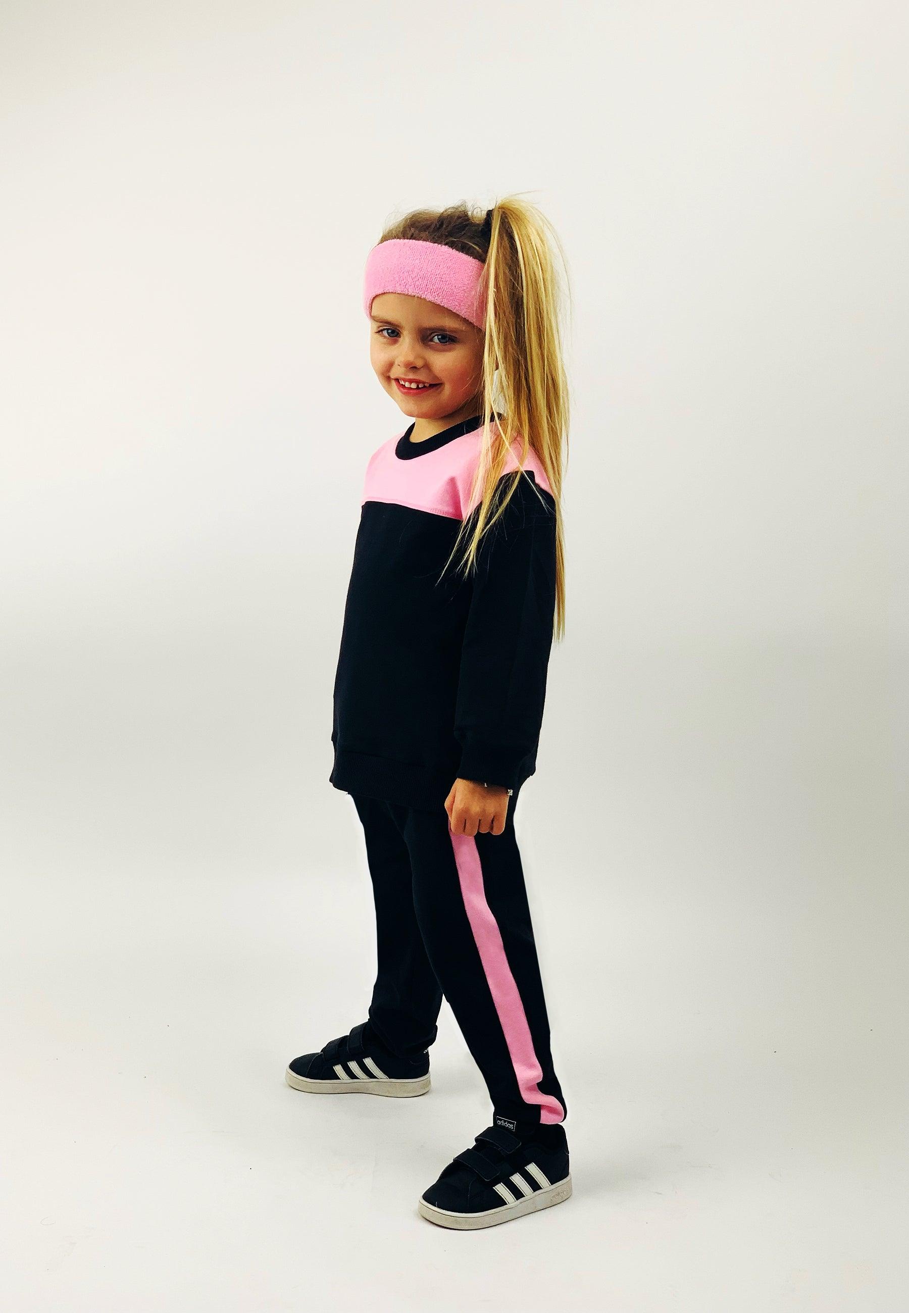 Gami - Joggingpak met roze zijstreep - Alisé kids
