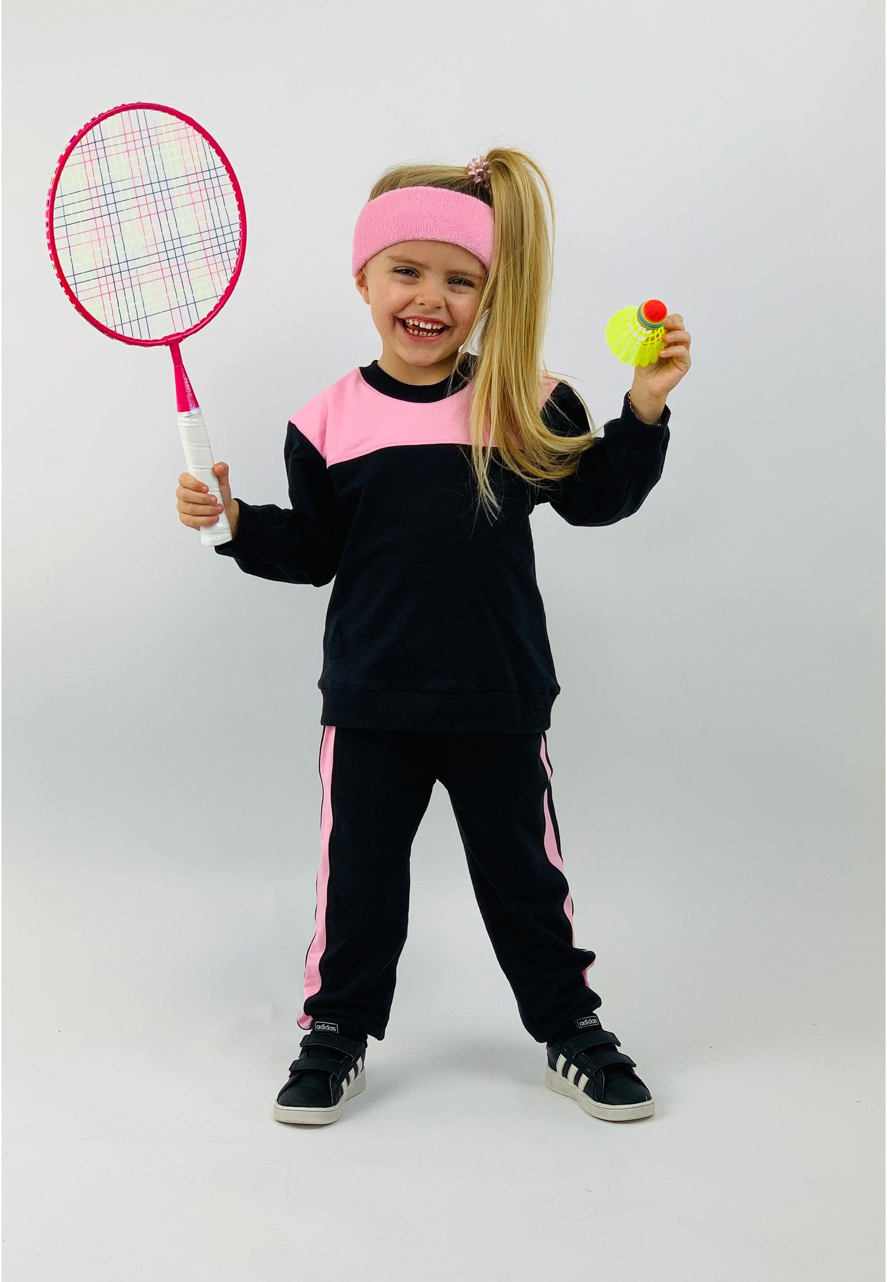 Gami - Joggingpak met roze zijstreep - Alisé kids