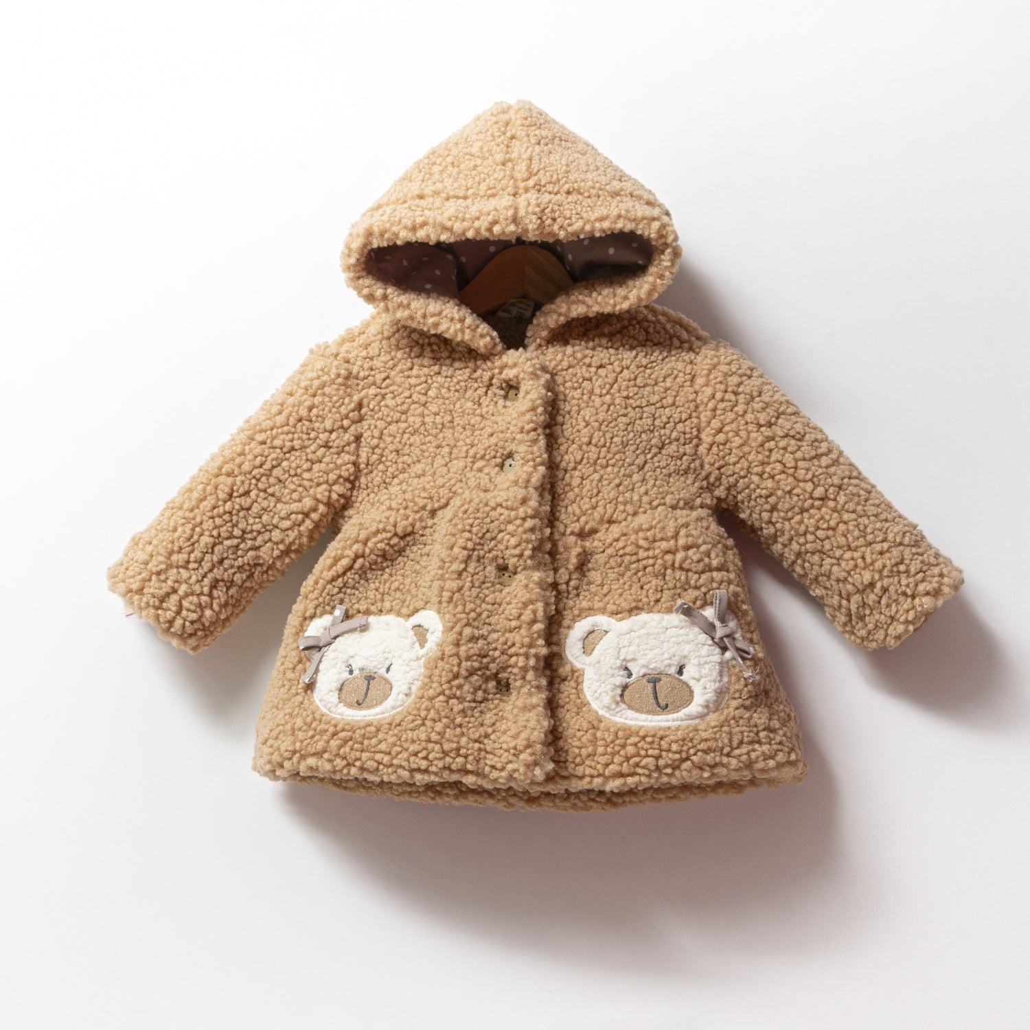 Baby winter coat with hood teddy bear 🧸 6-9 Gray