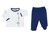 Baby pyjama set met zijknopen