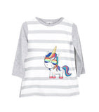 Gami - Unicorn sweatshirt met lange mouwen wit/grijs - Alisé kids